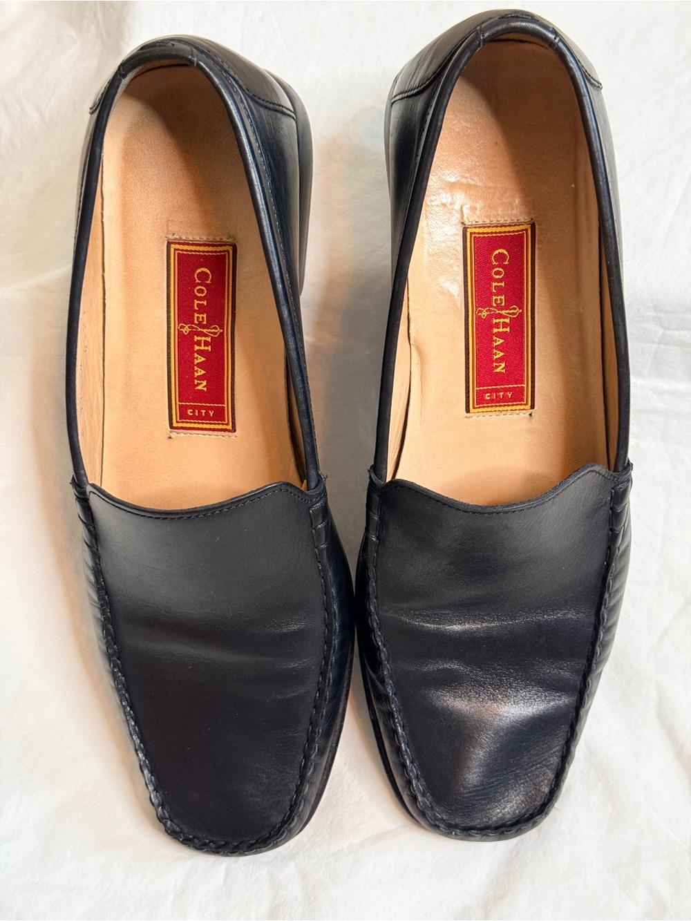 Cole Haan Black Leather Slip-On Loafers